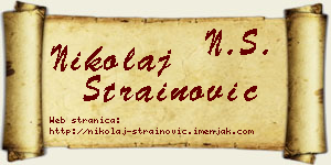 Nikolaj Strainović vizit kartica